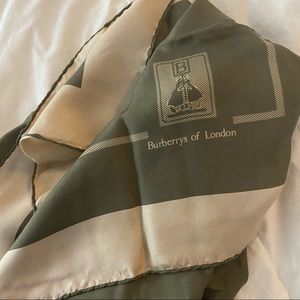 Gorgeous vintage Burberry 100% Silk Scarf